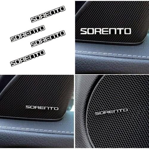 4pcs 3D Aluminum Badge Emblem Sticker For Kia SORENTO 2017 2018 Accessories Car Styling