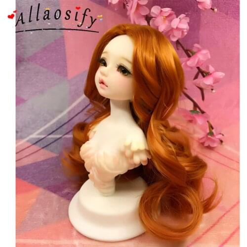 Allaosify 1/3 1/4 1/6 1/8 BJD Hair Multi-Color SD Doll Wig