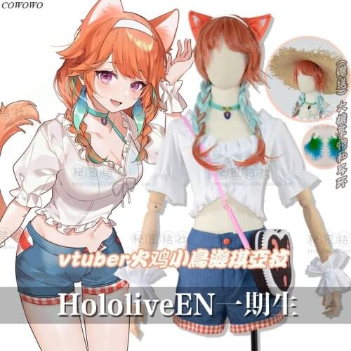 Anime!Vtuber Hololive Takanashi Kiara Battle Suit Lovely Uniform Cosplay Costume Halloween Party Outfit Dailydress For Women NEW