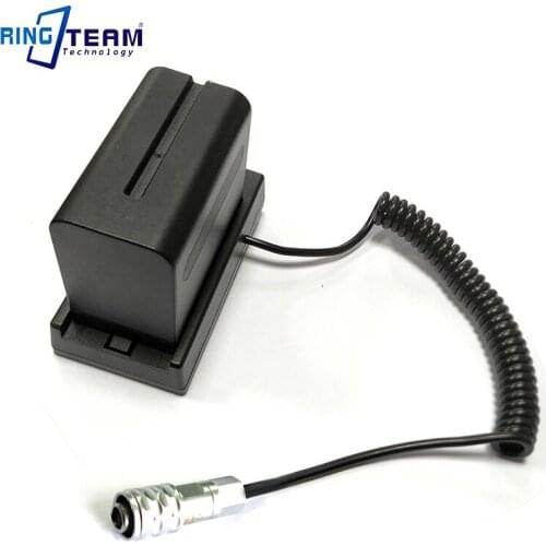 NPF550 Battery Base Holder Mount Adapter Plate Built-in a Coiled Cable for BMPCC 6K BMPCC6K Blackmagic Pocket Cinema Cameras 6K