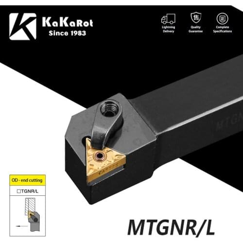 KaKarot External Turning Tool Holder MTGNR1616H16 MTGNR2020K16 MTGNR2525M16 TNMG1604 Carbide Inserts Lathe Cutting Machine Tools