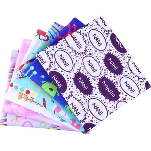 Diy 50 * 140CM/piece cartoon pattern polyster and cotton fabric patchwork printed fabric polyester children home textile sewing