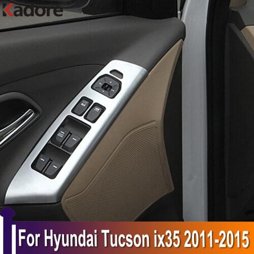 For Hyundai Tucson ix35 2011-2013 2014 2015 Interior Accessories Window Lift Switch Button Cover Trims Door Armrest Panel Frame