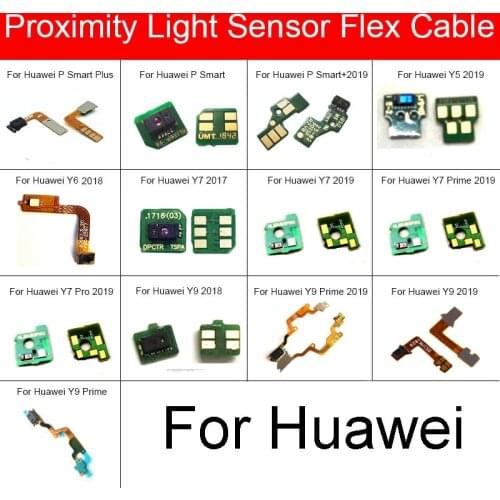 Light Proximity Sensor Flex Cable Ribbon For Huawei P Smart Plus 2019 Y9 Y7 Y6 Y5 Pro Prime 2019 2018 2017 Replacement Repair