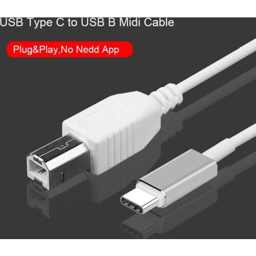 3.3ft USB C to USB B Midi Cable Type C to USB Midi Interface Cord for Electronic Music Instrument Midi Controller Keyboard Cable