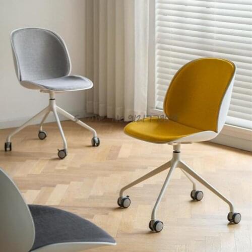 Nordic Computer Chair Backrest Home Study Office Chair Modern Desk Ins Learning Swivel Chair Dining Chair