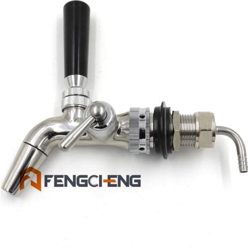 Flow Control Forward Sealing Faucet with 50mm Stainless Beer Shank 304 Stainless Craft Beer Tap Homebrew Kegging Beer Equipment