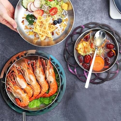 DIY Mandala Round Resin Mold Hollow Out Coaster Epoxy Mat Home Making DIY Cup Tray Flower Crafts Mould Silicone Casting Dec R7D3