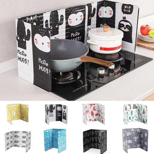 1PC Kitchen Gadgets Oil Splatter Screens Aluminium Foil Plate Gas Stove Splash Proof Baffle Home Kitchen Cooking Tools