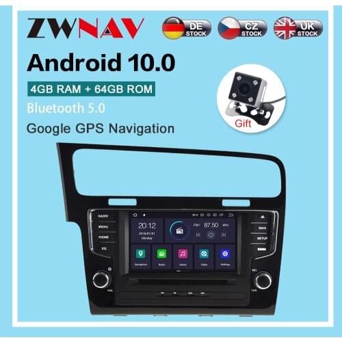 Android 10.0 GPS Navigation radio player For Volkswagen Golf 7 VII 2014 2015 -2018 auto video stereo head unit build in carplay