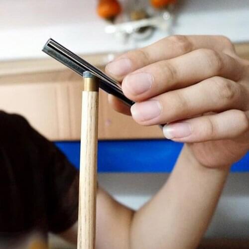 Silver Stainless Steel Metal Billiard Pool Cue Tip Trimmers File Repair Tool Billiard Pool Cue Care Accessories
