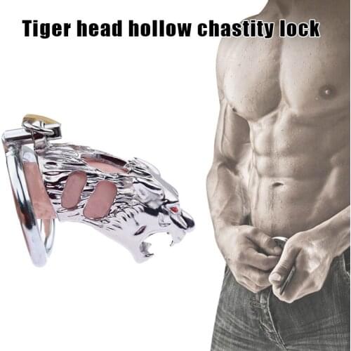 Men Male Lock Chastity Device Locking Hollow Metal Cage Toy Durable Adult Product SN-Hot