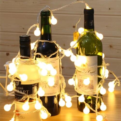 Battery Operated 2.5M 20 LED String Lights Globe Ball Fairy Lights for Garden Christmas Wedding Party Holiday Decoration