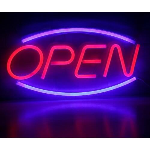 OPEN GoodVibes Neon Sign LED Light Bar Party Tube Handmade Visual Artwork Neon Sign for Shop Window Art Wall Decor USB Powered