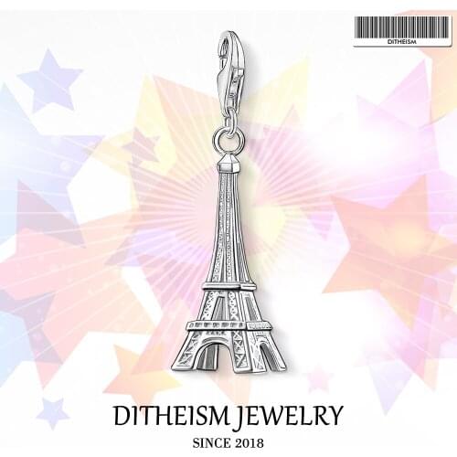 Eiffel Tower Charms Pendant,2018 Fashion Jewelry 925 Sterling Silver Classic Gift For Women Men Girls Fit Bracelet Necklace Bag
