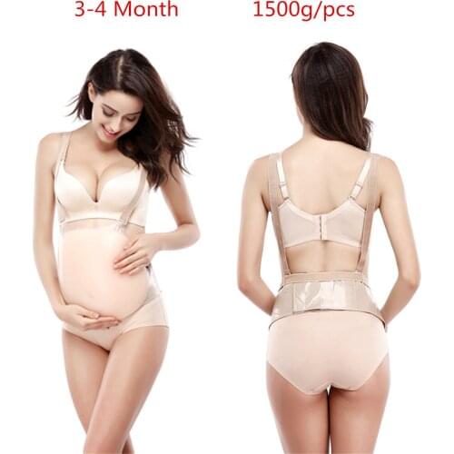 Lifelike Pregnant Women 3-4 Month Stage Skin Artificial Silicone Fake Belly 1500g/pcs Female Prenatal Training Props For Mom