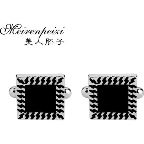 Luxury Cufflinks Sleeve Nail Buttons Set For Mens High Quality French Shirt Studs Black Enamel Cuff Links Wedding Jewelry