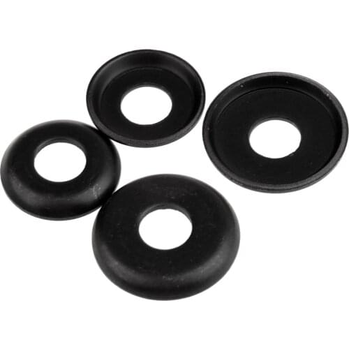 4 Pieces Skateboard Bearing Washers Replaceable Part Two Size Black