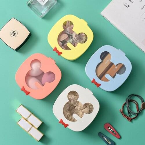 Jewelry Storage Box Earrings Desktop Storage Box Transparent Window Ornament Storage Box Combination Hair Rubber Bands Exquisite