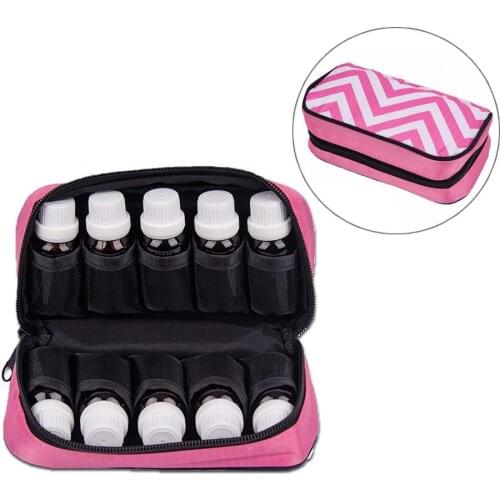 10 Grid Essential Oil Storage Bag Travel Portable Carrying Handbag 10/15ML Nail Polish Essential Oil Storage Case