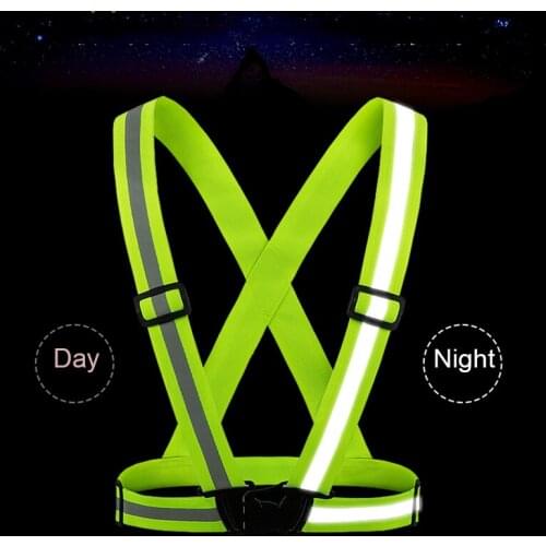 Cycling Vest Waterproof XL XXL XXXL Reflective Night Running Safety Jacket Adjustable Security High Visibility Vest Gear Stripes