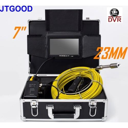JTGOOD 7" Monitor 20/50/100M DVR Pipe Inspection Video Camera,IP68 HD 1000TVL Drain Sewer Pipeline Industrial Endoscope System