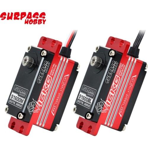 Surpass Hobby S1600BL 6.0-7.4V / S1600M 7-7.4V 16KG Waterproof Metal Gears Case Brushless Digital Servo For RC Car Buggy Truck