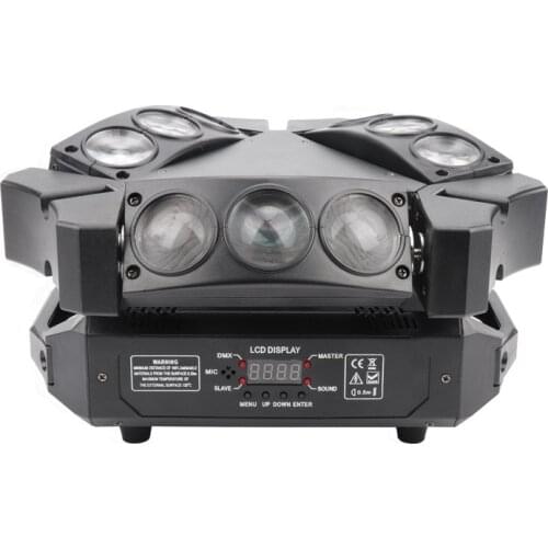 High quality Moving Head Light Mini LED Spider 9X12W RGBW Bright Beam Lights For Professional Stage Party Wedding Events