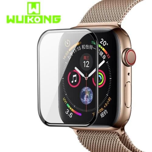 Wukong Tempered Glass Screen Protector For Iwatch4 Full Cover Adsorption Edge Prevent Explosion High Definition Anti Fingerprint