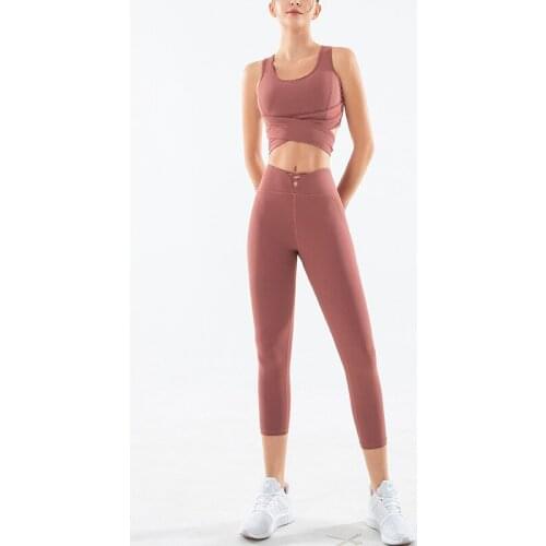 Yoga Clothes Sets for Women Sport Short Top and Pants Fitness Tights Running Breathable Quick-Drying 2pcs Slim Yoga Sets