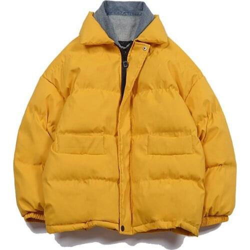 Winter vacation two warm cotton-padded jacket men and women Hong Kong wind couple ins loose Korean trend cotton jacket