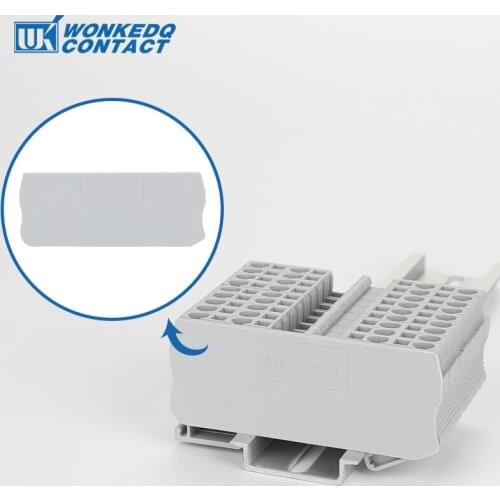 1Pc D-ST2.5-QU Barrier Plate For PT/ST 2.5-QU QUATTRO Connector DIN Rail Terminal Block Accessories End Cover D-ST 2.5-QU