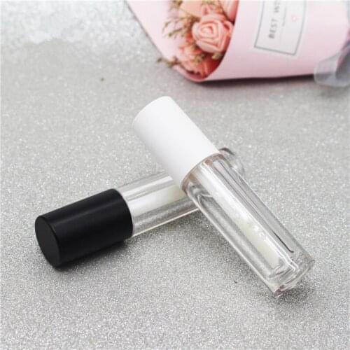 100pcs 4ml Plastic Transparent Lip Gloss Container Plastic Empty Liquid Lipstick Storage Bottle