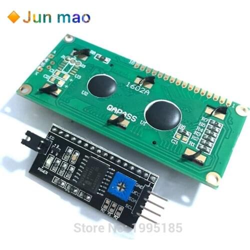 1602 16x2 HD44780 Character LCD /w IIC/I2C Serial Interface Adapter Module