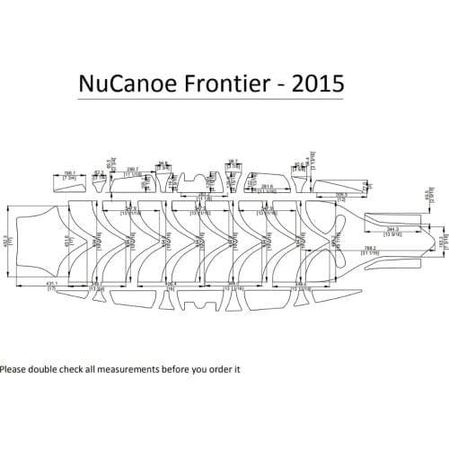 2015 NuCanoe Frontier Kayak Boat EVA Decking Mat Pads Kit 1/4"