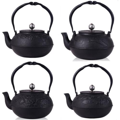 2018 Cast Iron Tea Pot No Coating Japanese Kung Fu Tea Set Handmade Japan Modern Kettle Pot With Filter 1200CC Hot Sale