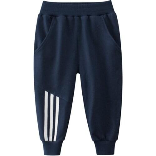 2021 Autumn Children Girls Boys 100% Cotton Trousers Kids Sport Casual Long Pants for 1 to 9 Years Kids Clothing 5200