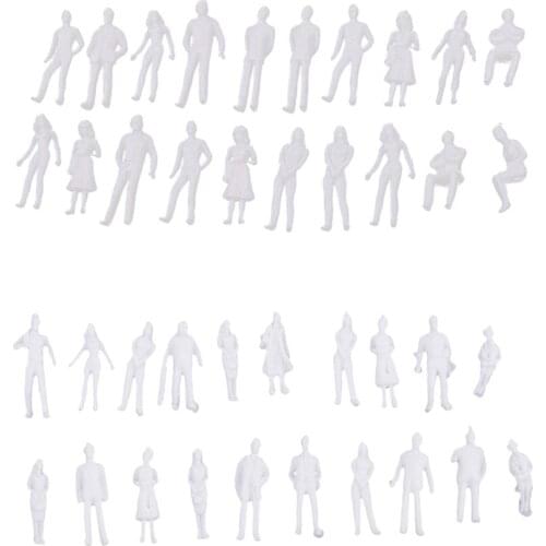 40pcs miniature figure 1/50 1/100 Architectural human scale diorama model ABS plastic people