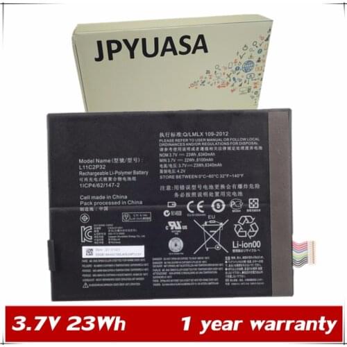 7XINbox 3.7V 6340mAh 23Wh L11C2P32 Laptop Battery For Lenovo IdeaTab S6000 S600H B600-F 1/CP3/62/147-2 Series