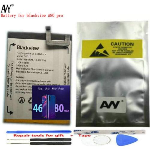 AVY A80 Pro Battery For Blackview A80 pro 6.49' Waterdrop 4680mAh Mobile phone Rechargeable Li-ion Batteries