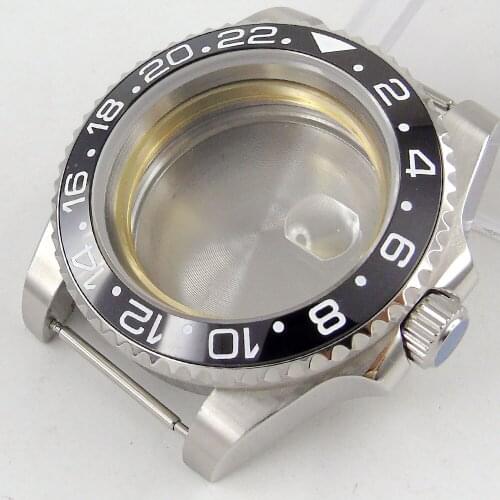 High Quality 40mm Accessories Parts Ceramic Bezel Watch Case Fit for NH35 NH35A sapphire Crystal Seeing-Through/Solid Backcover