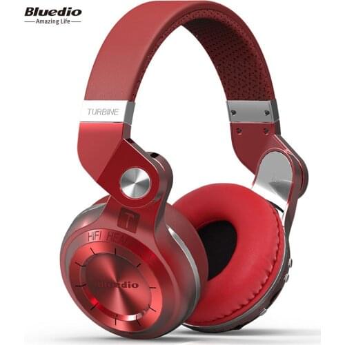 Bluedio T2+ Fashionable Foldable Over The Ear Bluetooth Headphones BT 5.0 Support FM Radio& SD Card Functions Music&Phone Calls