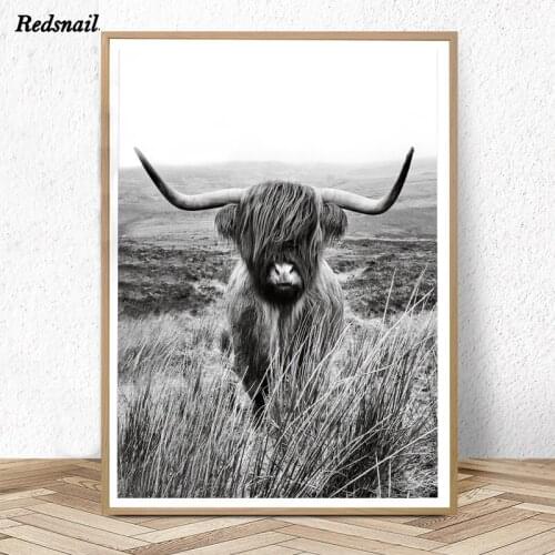 Black and White Highland Cow Wall Art Diamonds Embroidery DIY Diamond painting 5D Full Drill mosaic cross-stitch Dutch cow EE909
