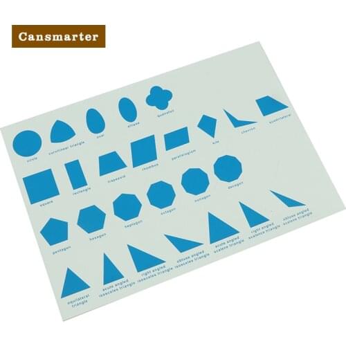 Sensory Toys Card Geometric Cabinet Control Chart Montessori Cards PVC Materials Educational 5 Years Olds Preschool
