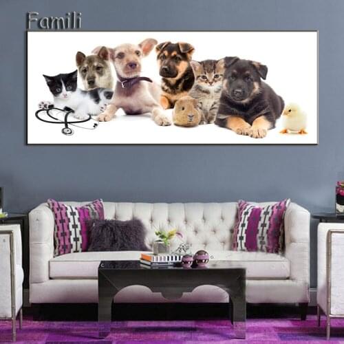 Painting Home Decoration For Living Room Unframed Animal Cute Dog Printed On Canvas Wall Art Modue High Quality Canvas