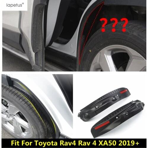 Lapetus Accessories For TOYOTA RAV4 RAV 4 2019 2020 2021 Rear Fender Wheel Eyebrow Mudguard Body Bumper Protector Lip Cover Kit