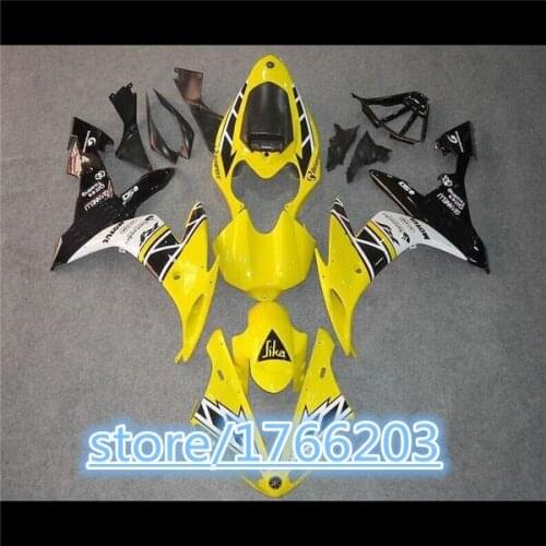 Fairing kit for YZF R1 04 05 06 YZF-R1 04-06 Yellow white black YZF1000 YZF R1 2004 2005 2006 Fairings BBF