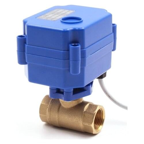 Cwx-15n 5v 12v dn15 dn20 brass mini electric actuator with ball valve for hot water