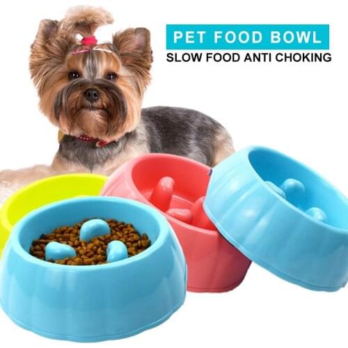 Slow Feeder Dogs Cat Bowls Healthy Feeding Anti Choking Plastic Non-toxic Pet Food Feeder For Small Dog Durable Cats Food Dishs
