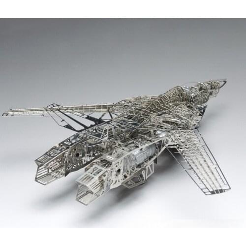 1/72 MACROSS VF-15 Aircraft Model Kit Wing Movable Fighter Decoration 3D Metal Assembly Model For Kids Birthdaty Gifts 2020